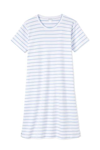 Pima Weekend Nightgown in Cerulean | LAKE Pajamas