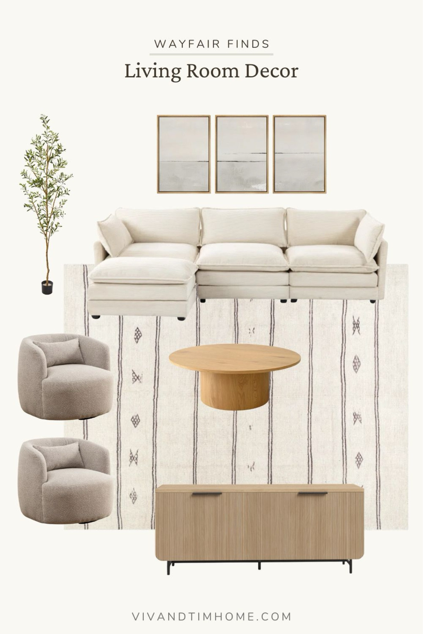 Modern living room decor ideas / Affordable home decor from @wayfair! #wayfair #wayfairpartner 

#LTKHome