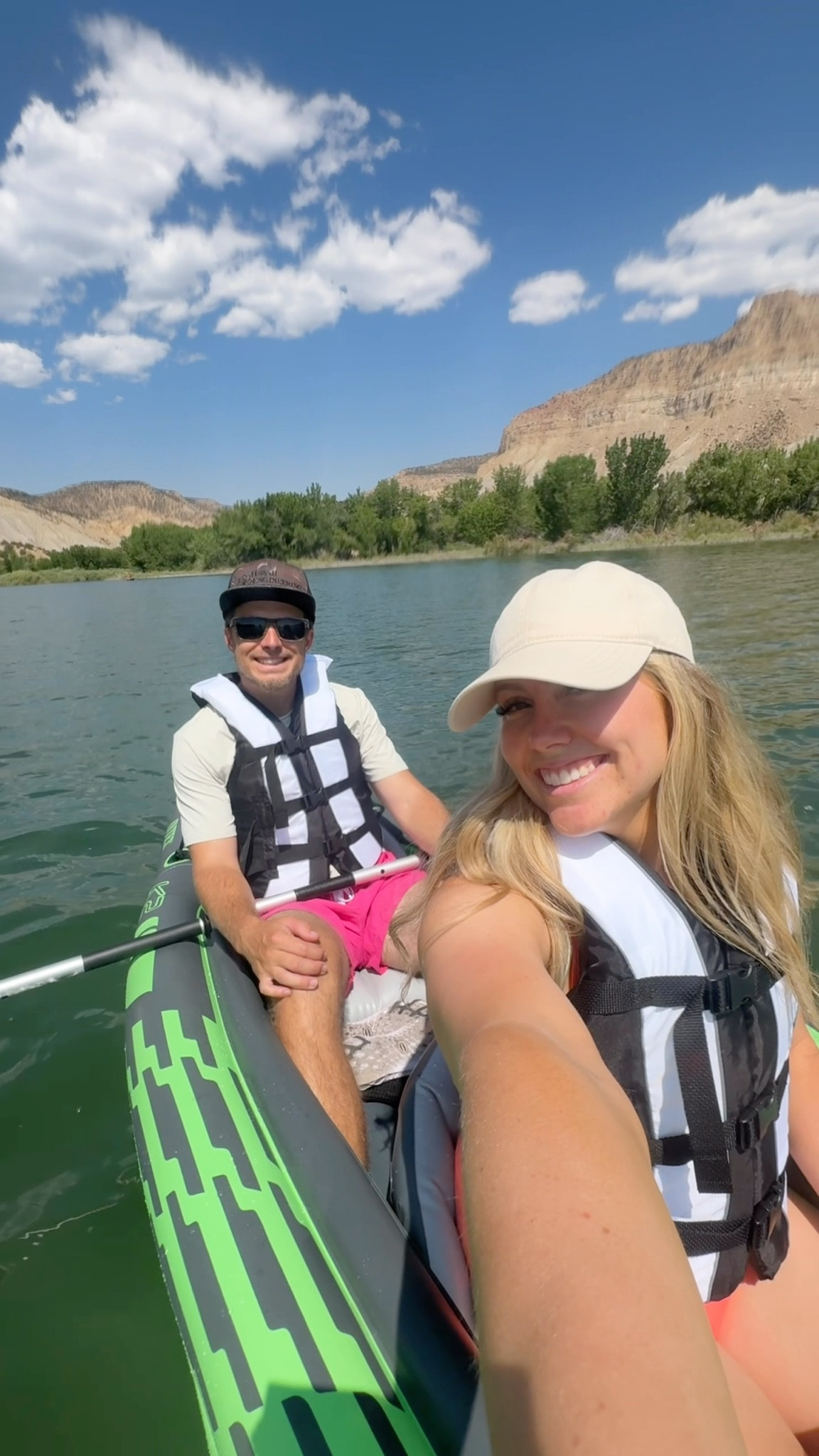 highly recommend this inflatable kayak!! 

| camping | kayak | lake | summer fun | life jackets 