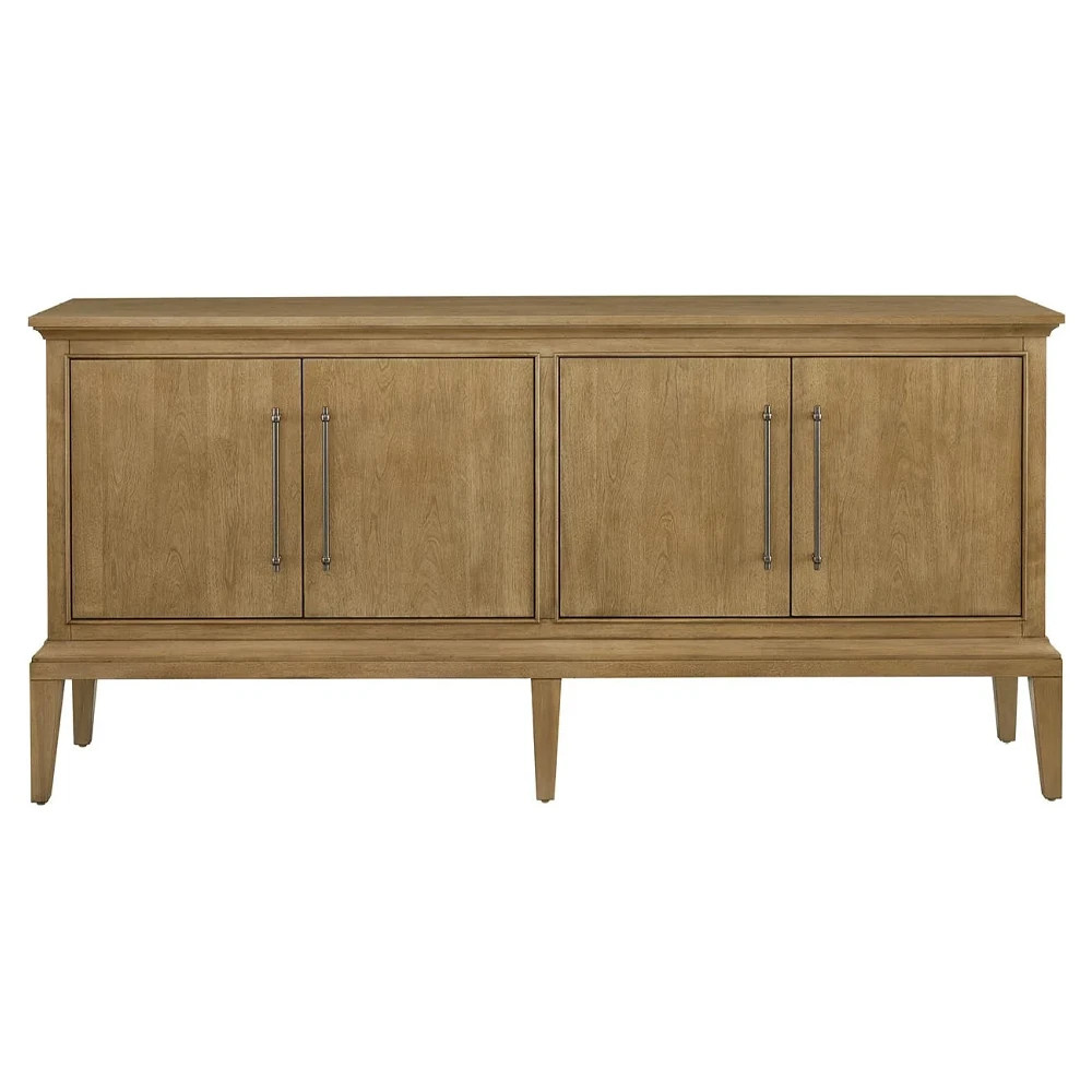 Adelaide Updated Traditional Brown Birch Wood Sideboard - 76" | Kathy Kuo Home