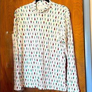 Christmas Women’s Ornament Festive Turtleneck Light Bulb Print Long Sleeve Shirt | Poshmark