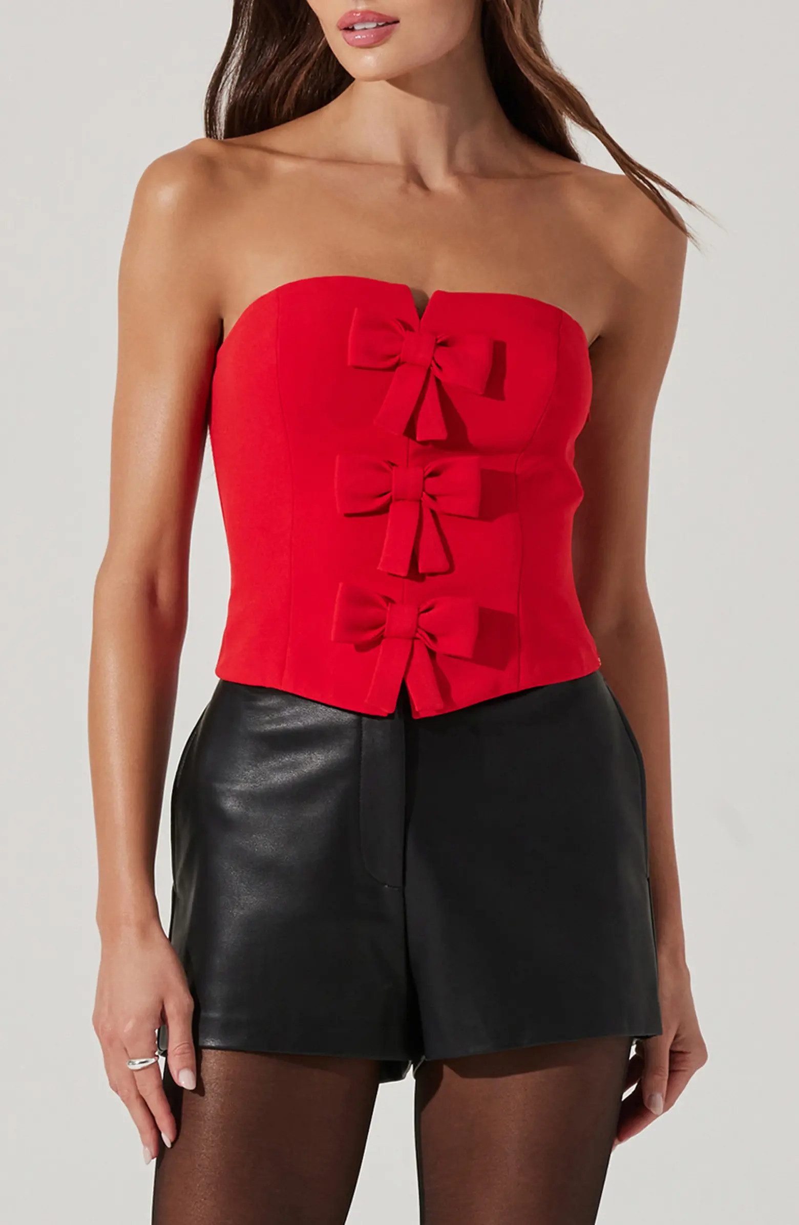 ASTR the Label Strapless Bow Top | Nordstrom | Nordstrom