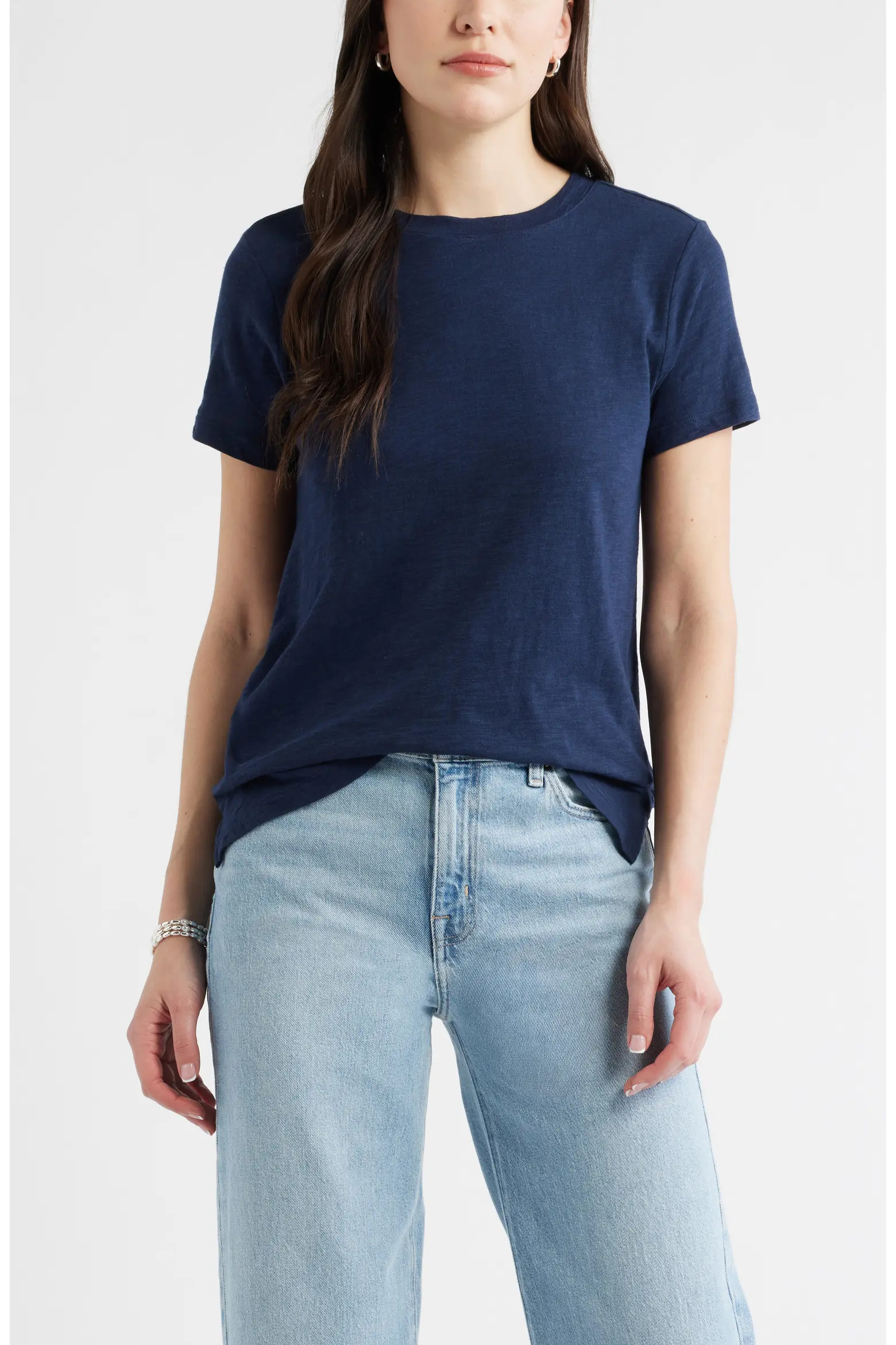 Cotton Blend Crewneck T-Shirt (Women) | Nordstrom | Nordstrom
