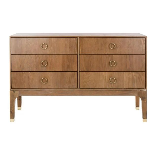 Safavieh Lorna 6 Drawer Contemporary Dresser, Rustic Oak | Walmart (US)