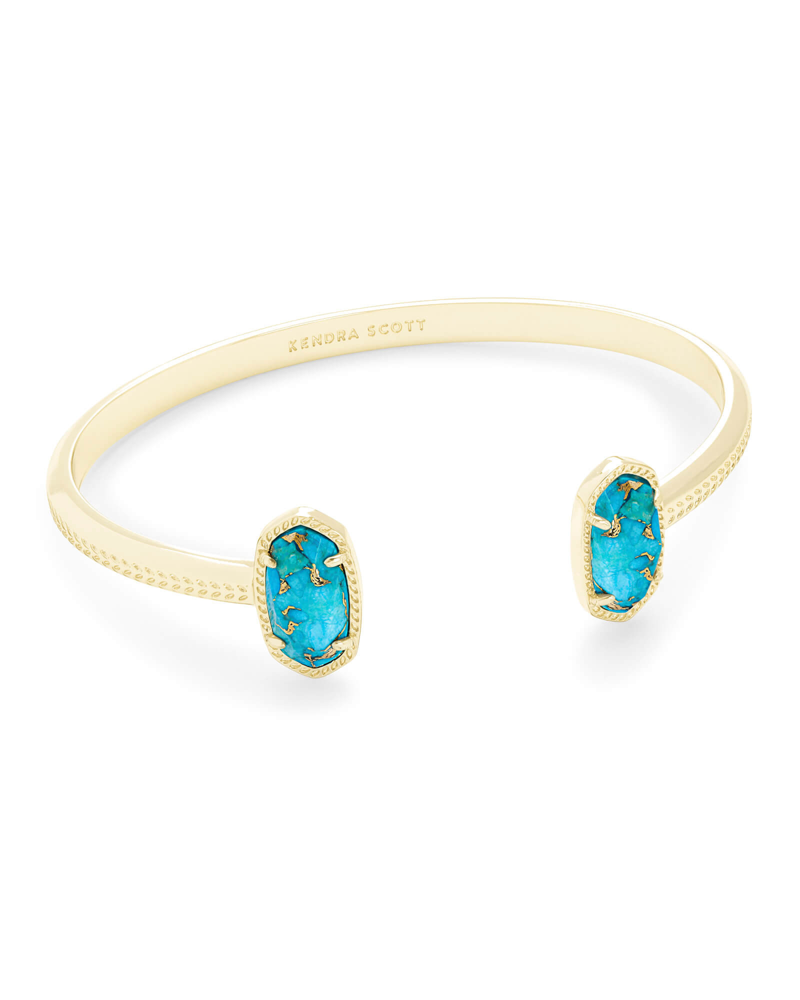 Elton Gold Cuff Bracelet in Bronze Veined Turquoise Magnesite | Kendra Scott