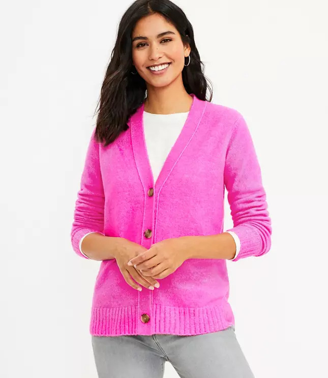 Relaxed Boyfriend Cardigan | LOFT