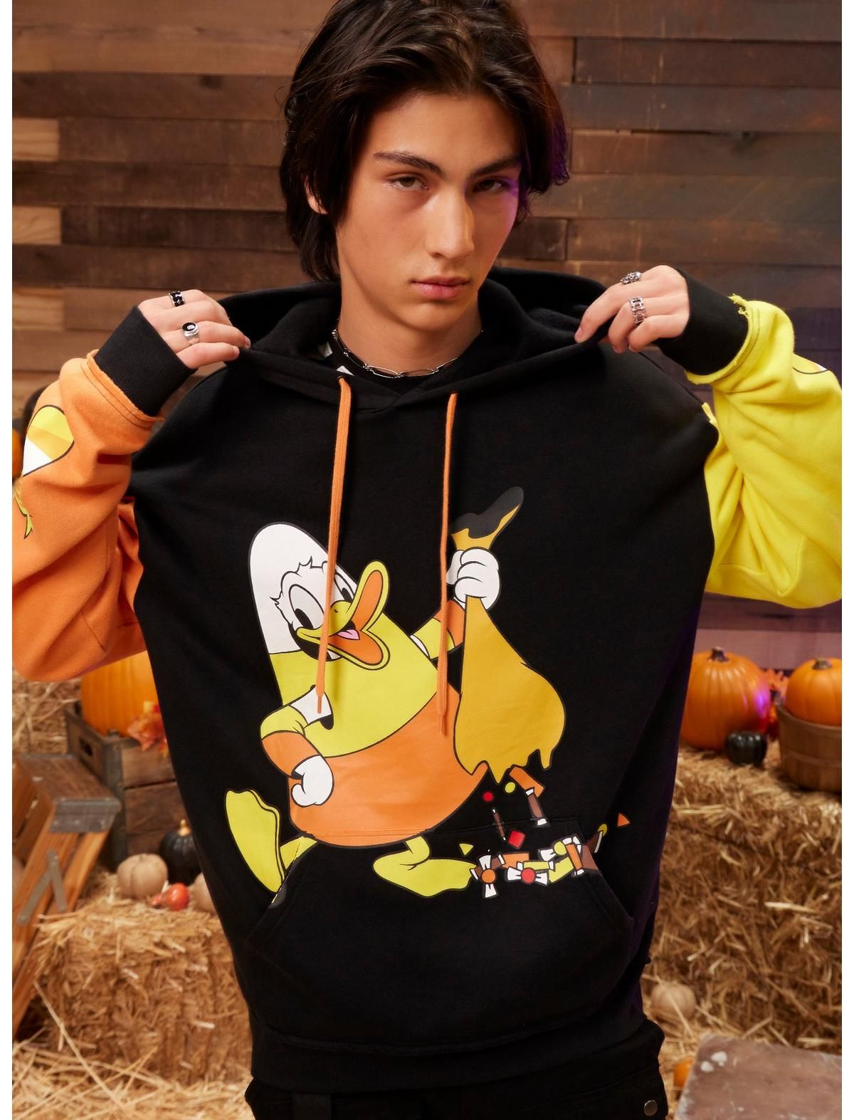 Our Universe Disney Halloween Donald Duck Color-Block Hoodie | Hot Topic | Hot Topic