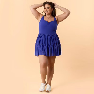 Blogilates Women's Sweetheart Ballerina Dress - Royal Blue 3X | Target