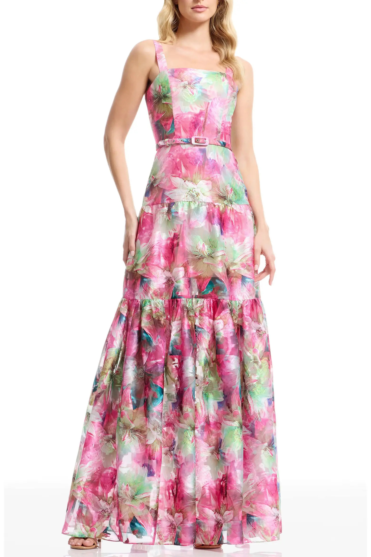 Tate Floral Jacquard Belted Dress (Women) | Nordstrom | Nordstrom
