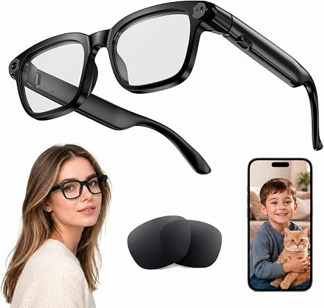 AI Smart Glasses with 8MP Camera, 4K Video, Photo Capture, Real-Time Translation, Recording, AI A... | Amazon (US)