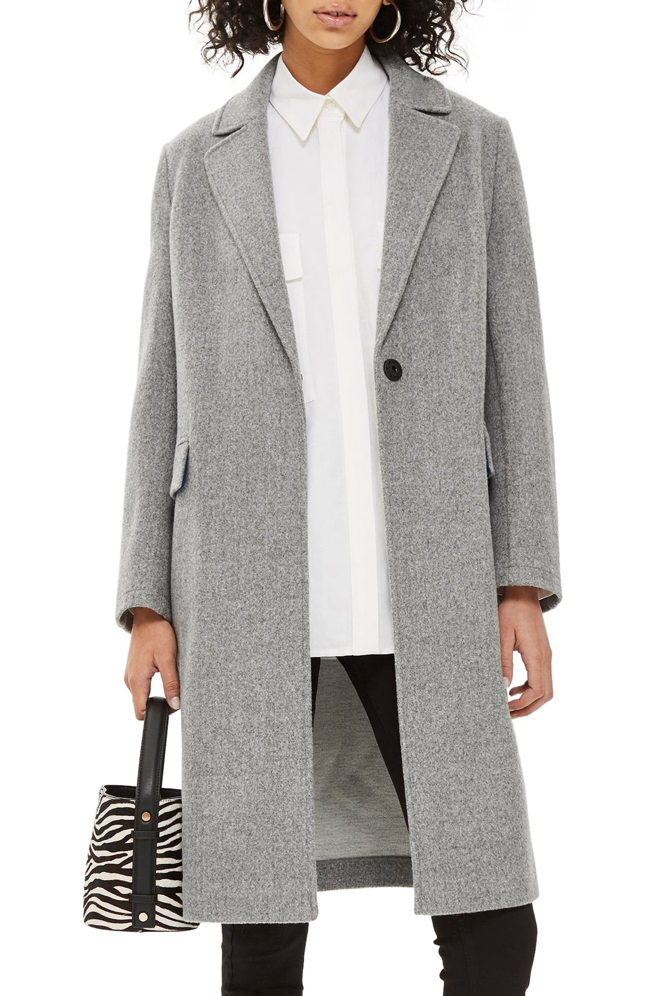 Topshop Lily Knit Back Midi Coat | Nordstrom
