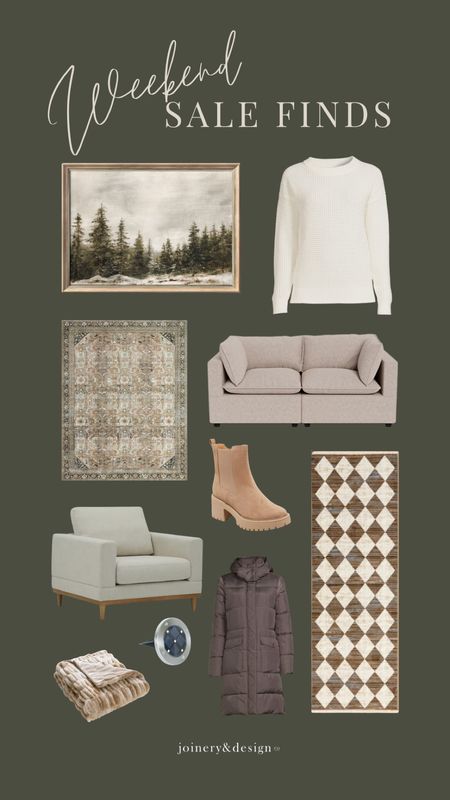 My favorite deals this weekend - winter fashion finds, our living room sofa from Albany Park, outdoor solar lights, home decor, and my favorite coziest faux fur throw blanket! 

#bedroom #runner #rug #entryway #holiday

#LTKsalealert #LTKHoliday #LTKhome
