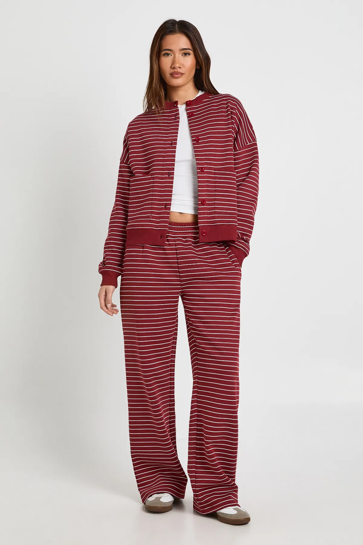 Joggers | Stripe Straight Leg Jogger | boohoo | Boohoo.com (UK & IE)