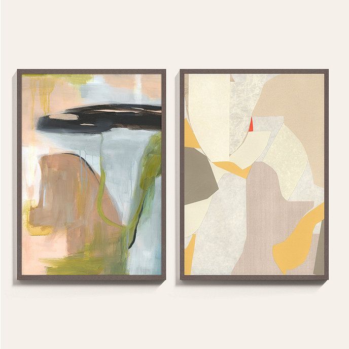 Soft Energy Abstract Modern Art Framed Print on Paper Giclee | Ballard Designs, Inc.