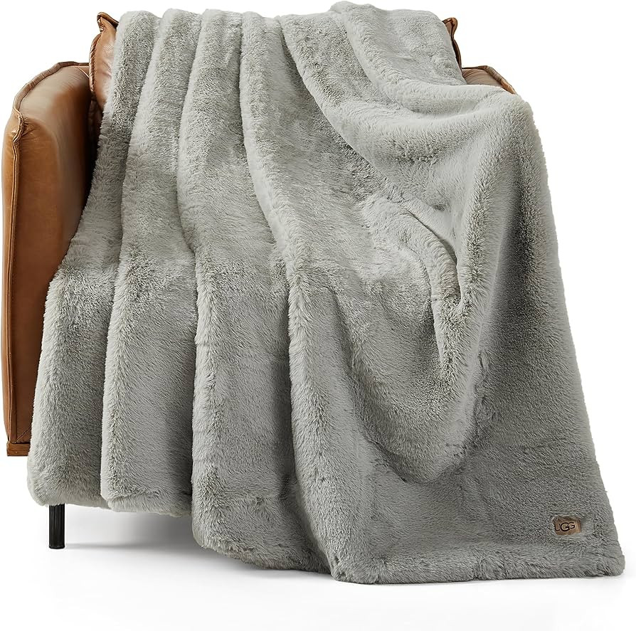 UGG 16800 Euphoria Plush Faux Fur Reversible Throw Blanket for Couch or Bed Luxury Hotel Style Bl... | Amazon (US)