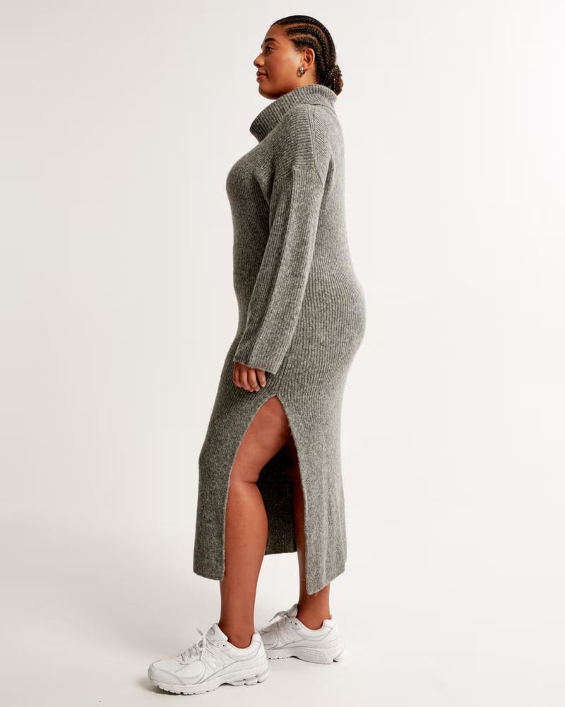 Women's Long-Sleeve Turtleneck Midi Sweater Dress | Women's Dresses & Jumpsuits | Abercrombie.com | Abercrombie & Fitch (US)