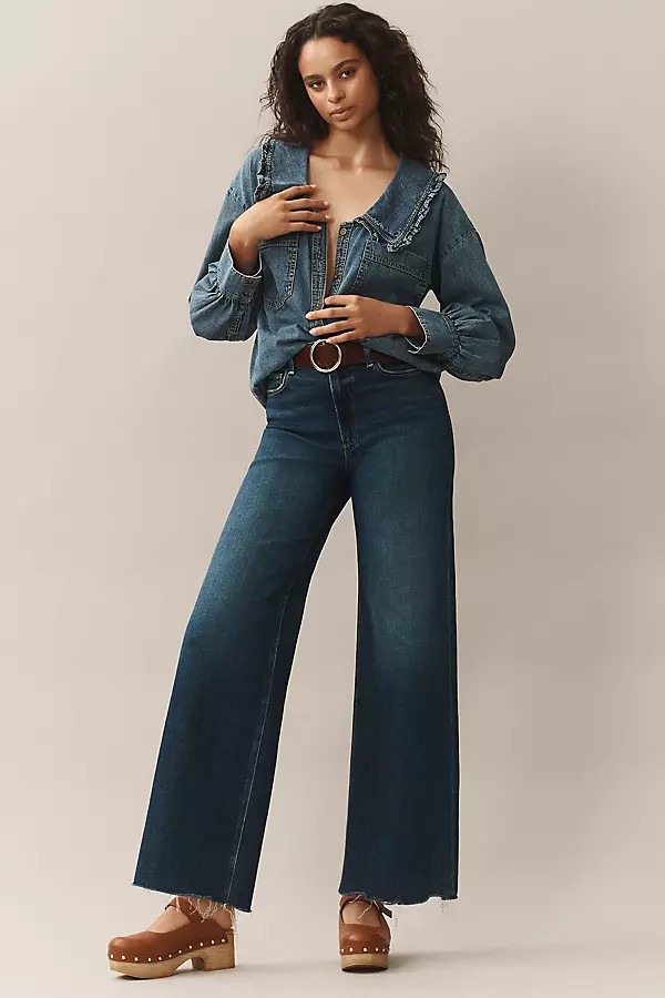 Anessa High-Rise Wide-Leg Jeans | Anthropologie (US)