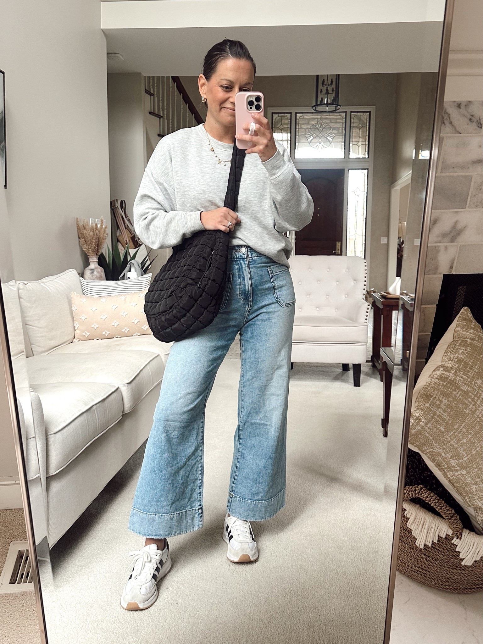 Casual mom outfit! 

Walmart sweatshirt runs true to size but I sized up to a medium.  Jeans run true to size - I’m wearing a 2.  Sneakers run a tad big.



#LTKFindsUnder50 #LTKSaleAlert #LTKOver40