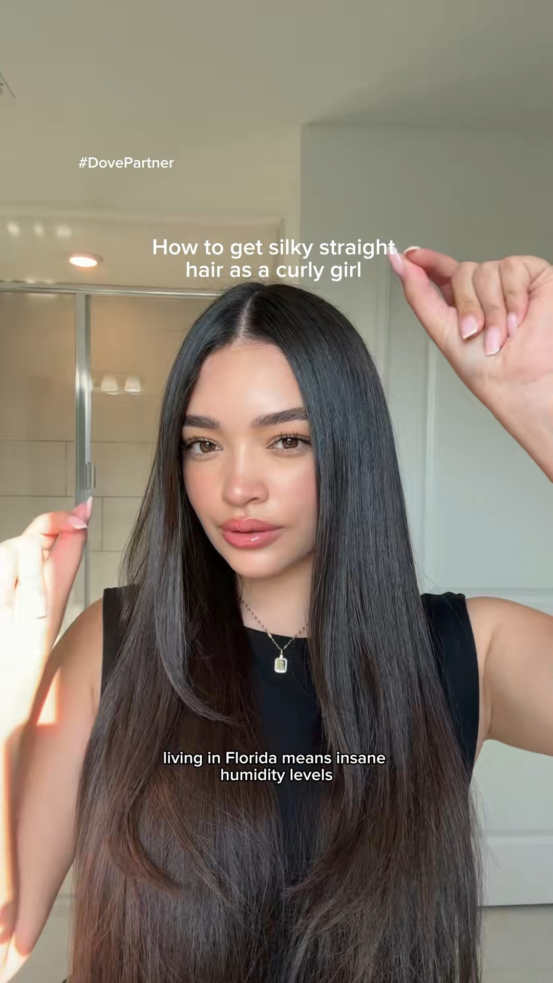 Absolutely obsessed with this Dove Beauty & Personal Care hair mask!! My hair has never looked so silky🤭 #DovePartner #hairmask #silkyhair #haircare #haircare #curlyhair #curlyhairproblems #curlygirl #howtogetsilkyhair #howtogetsleekhair #curlytostraight #curlytostraighthair 