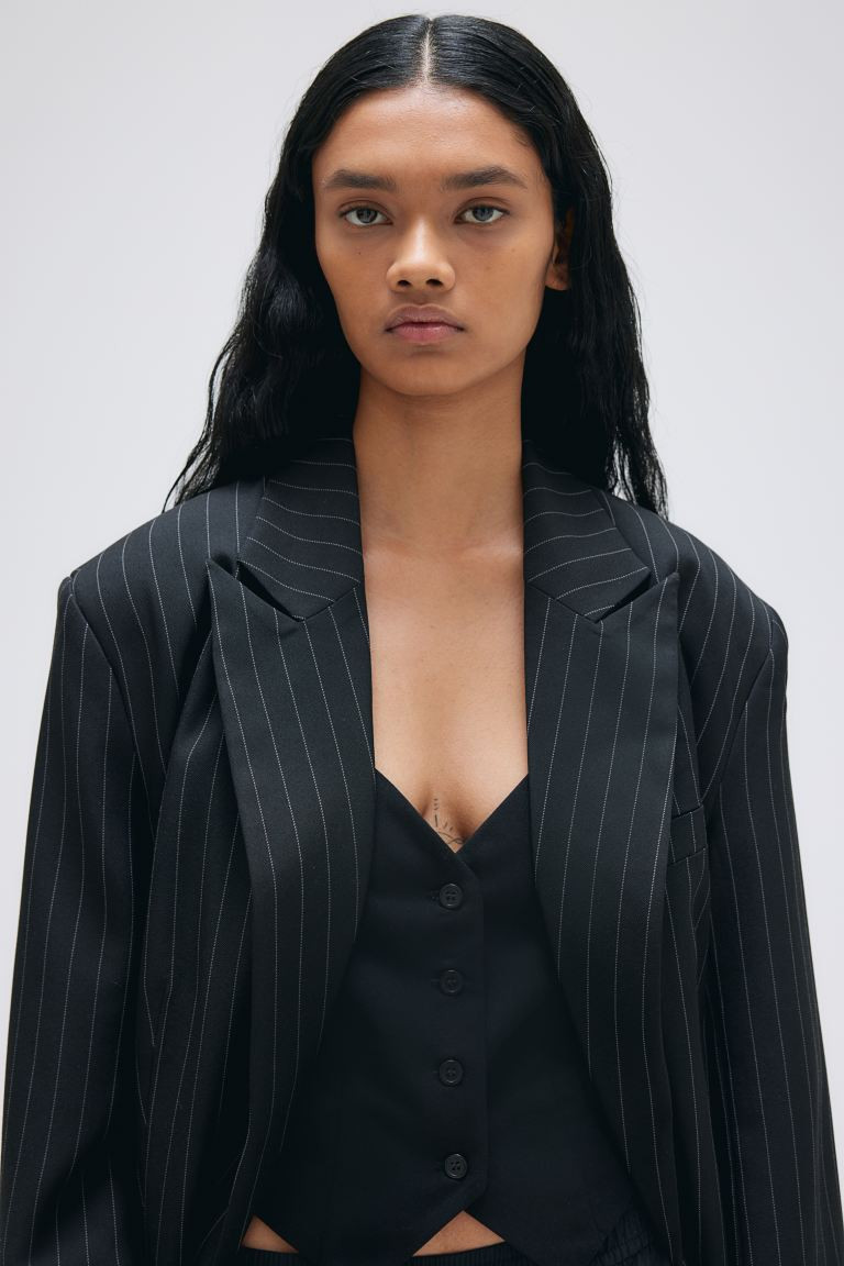 Suit Vest - V-neck - Sleeveless - Black - Ladies | H&M US | H&M (US + CA)