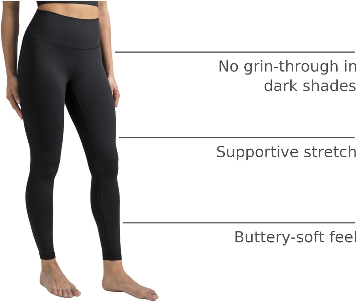 Colorfulkoala Dreamlux No Front Seam Leggings for Women 25"/28" Inseam, Seamless High Waisted But... | Amazon (US)