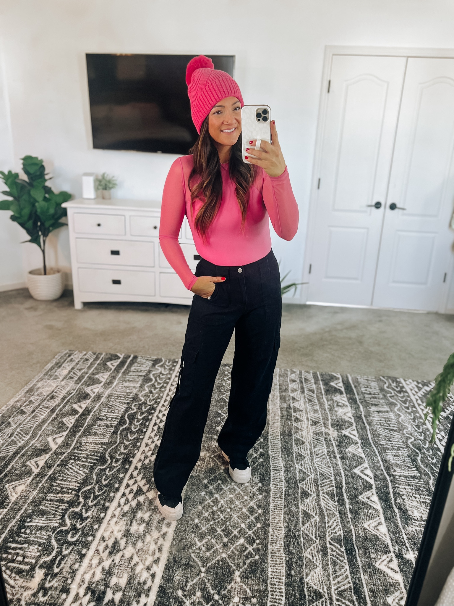 Tell cargo pants 👌 love these and they’re under $18!! I also love the Leah sleeve on this bodysuit!! Super soft and true to size! 

#LTKfindsunder50 #LTKstyletip #LTKSeasonal