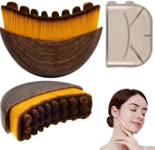 Lymphatic Contour Face Brush,Contour Face Brush for Lymphatic Drainage,Dry Lymphatic Drainage Mas... | Amazon (US)