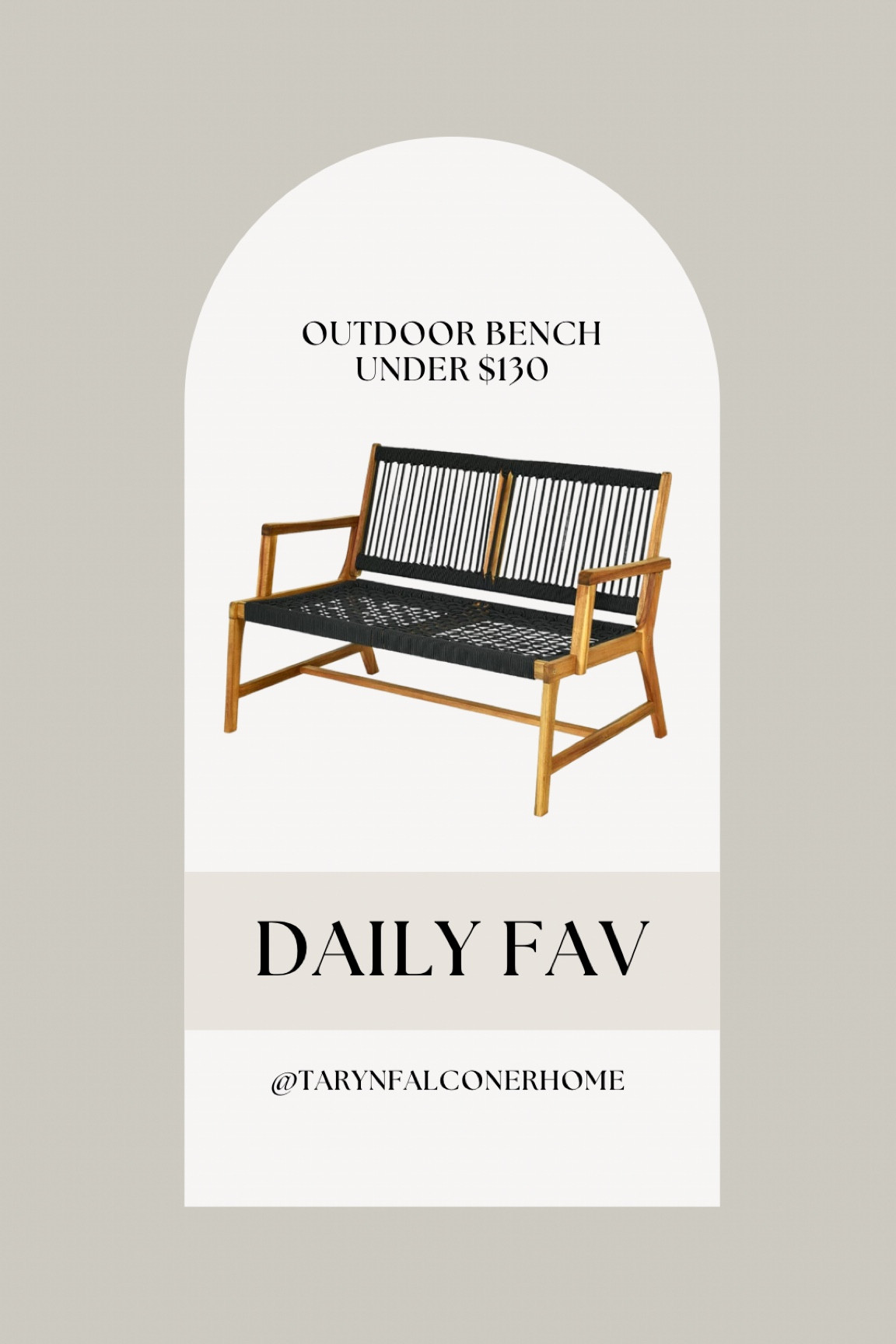 Outdoor bench ON SALE for under $130

#LTKSeasonal #LTKhome