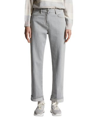 Straight Jeans in Silver Salt Grey | Bloomingdale's (US)