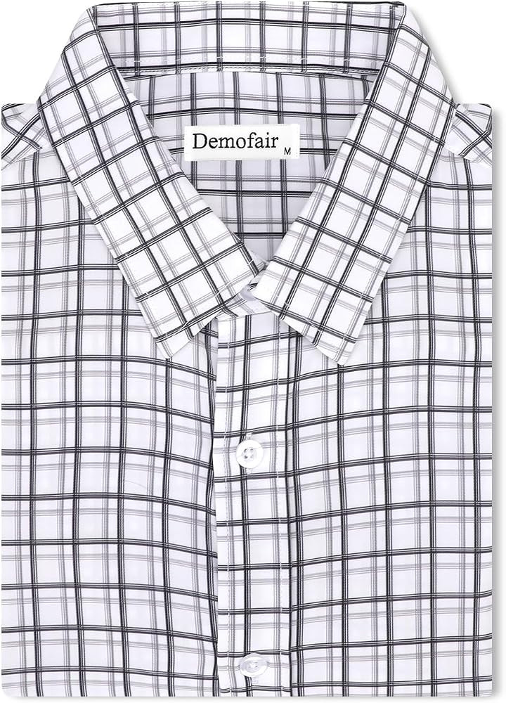 Men's Dress Shirts Solid Wrinkle-Free Long Sleeve Button Down Shirt Regular Fit Formal Shirts | Amazon (US)