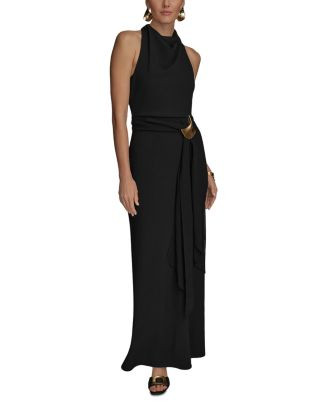Donna Karan Cowlneck Sash Belt Gown  | Bloomingdale's Women Dresses | Bloomingdale's (US)