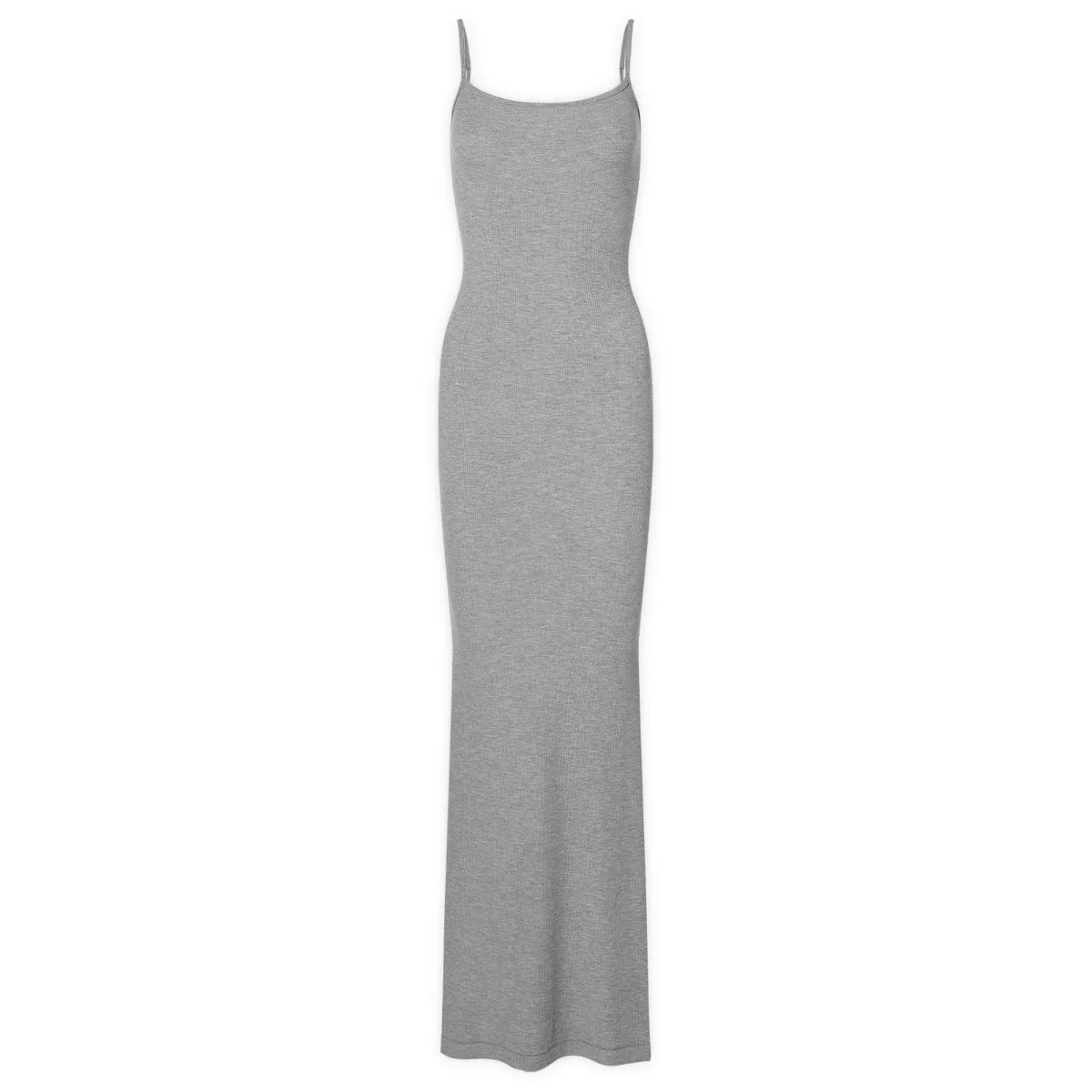 SKIMS Women's Soft Lounge Long Slip Dress in Heather Grey, Size Large | END. Clothing