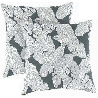 16 in. L x 16 in. W x 4 in. T Carano Stone Outdoor Throw Pillow (2-Pack) | The Home Depot