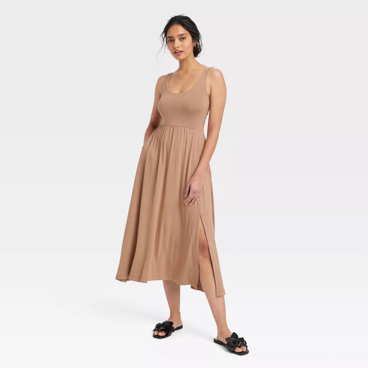 Women's Midi Ballet Dress - A New Day™ Brown S | Target