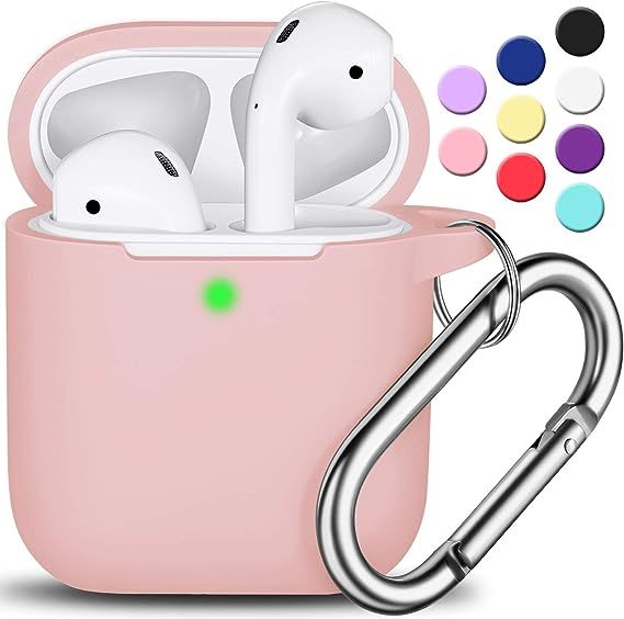 AirPods Case Cover with Keychain, Full Protective Silicone AirPods Accessories Skin Cover for Wom... | Amazon (US)