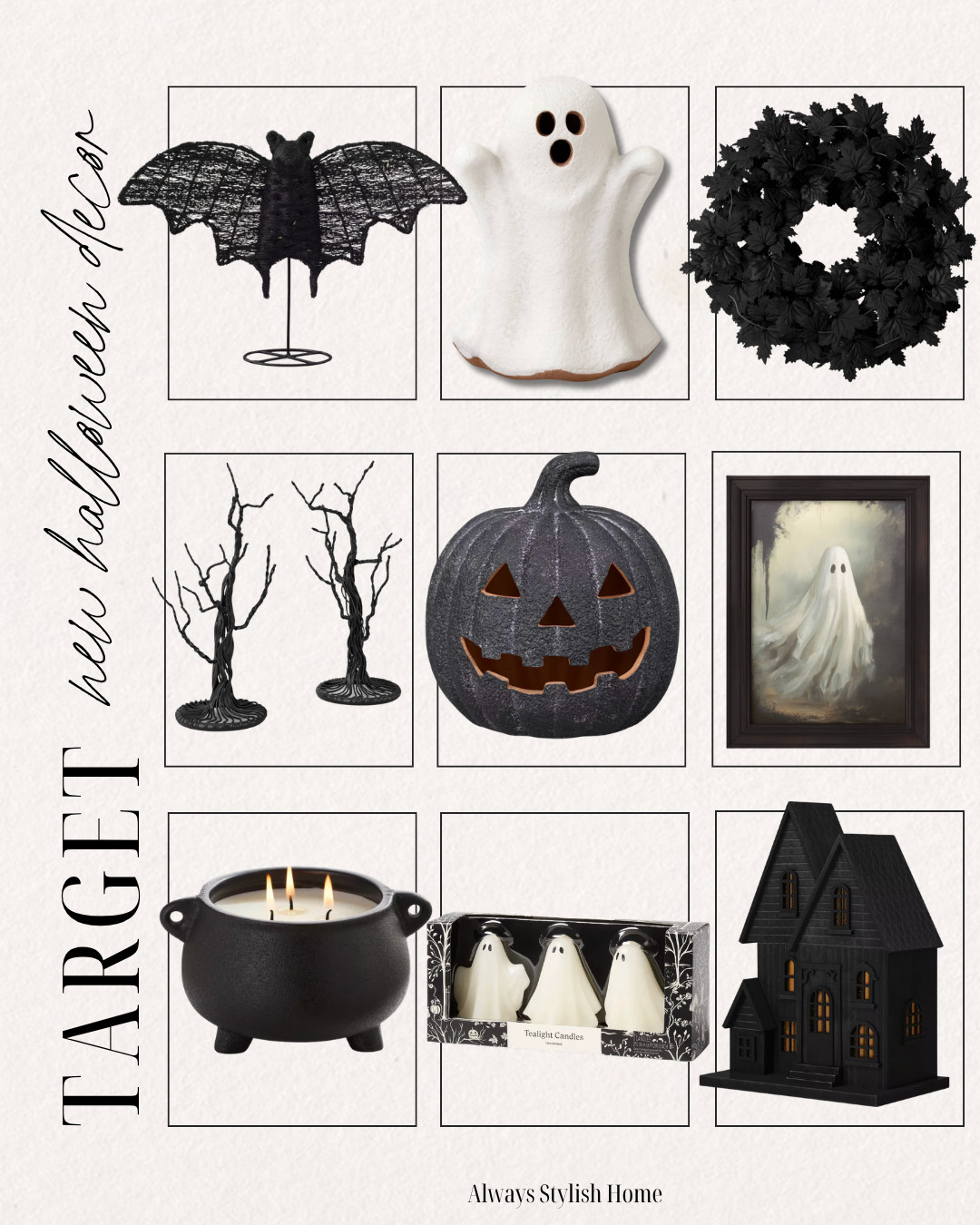 🖤🎃 Target Halloween Finds! Sharing the cutest new Halloween home decor from Target for a spooky but still chic seasonal refresh! Think neutral pumpkins, black accents, ghosts, candles, spooky tabletop decor + elevated Halloween pieces that look so good styled throughout your home. 👻✨

Perfect for decorating your living room, entryway, kitchen, mantel + front porch with trendy Halloween decor that still feels elevated and stylish!

#TargetFinds #TargetHalloween #TargetHome #HalloweenDecor #HalloweenHomeDecor #TargetHalloweenDecor #NeutralHalloweenDecor #SpookySeason #HalloweenFinds #LTKHome
 

 #LTKSeasonal #LTKHome