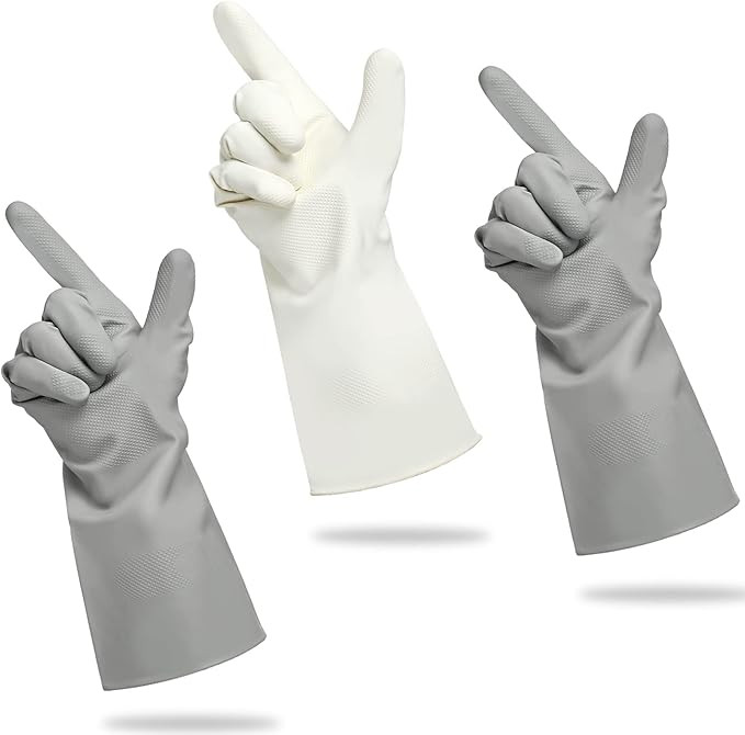 Cleanbear Household Cleaning Gloves Reusable Dish Washing Glove Set of 3 | Amazon (US)