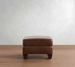 Irving Leather Storage Ottoman | Pottery Barn (US)