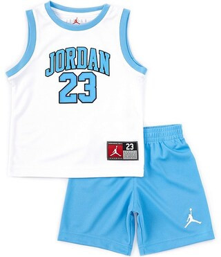 Little Boys Sleeveless Jordan 23 Jersey Tank & Shorts Set | Dillard's