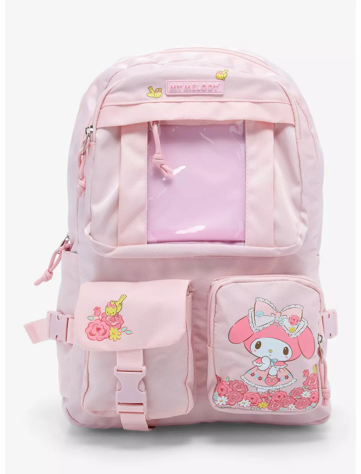 My Melody Pink Floral Multi Pocket Backpack | Hot Topic