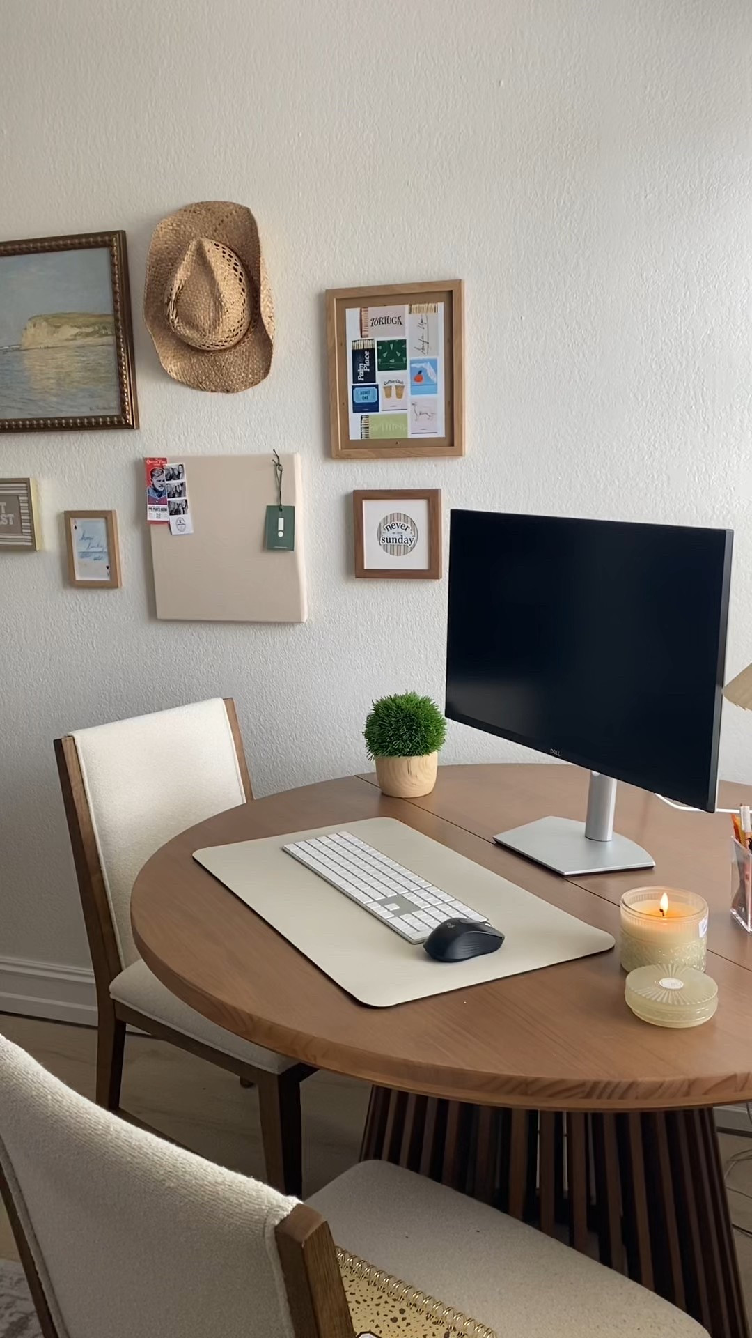Office reveal !!! Plank and beam lido table and sereno chairs, gallery wall from target, etsy + random things I had around the house 

#LTKFindsUnder50 #LTKHome #LTKFindsUnder100