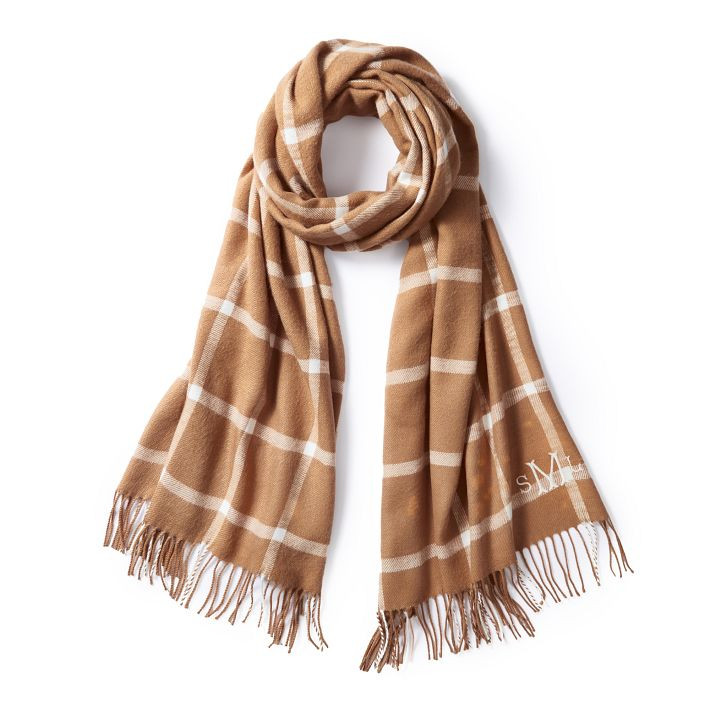 Italian Windowpane Blanket Scarf | Mark and Graham