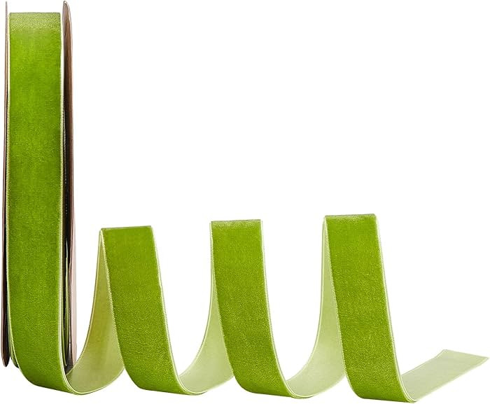 arricraft 20 Yards × 1 Inch Valentine's Day Single Side Velvet Ribbon, Satin Ribbon Roll for Wed... | Amazon (US)