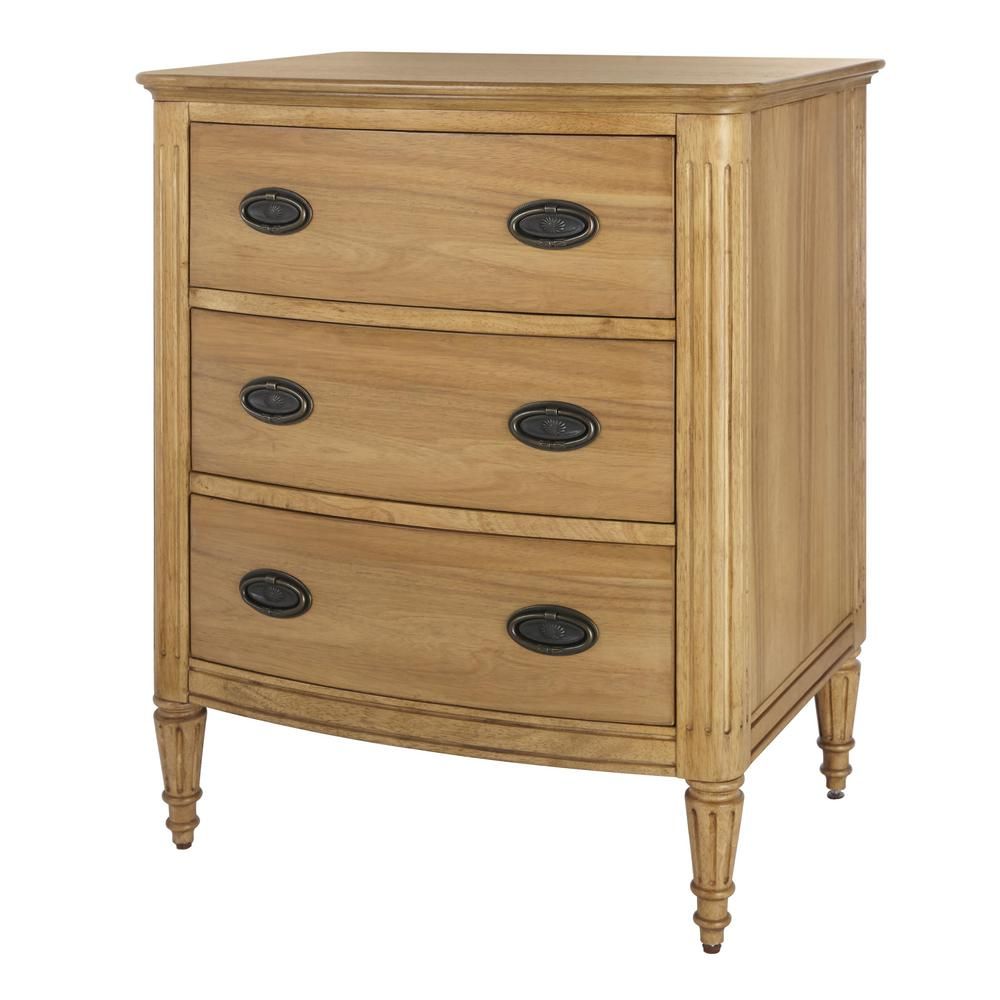 Ashdale 3-Drawer Patina Nightstand (26.4 in. W x 19.8 in. D x 32.45 in. H) | The Home Depot