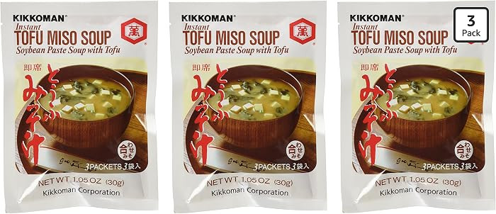 Kikkoman Instant Tofu Miso Soup (Soybean Paste Soup with Tofu) -(9 Pockets in 3 Packs) (3.15 Oz) | Amazon (US)