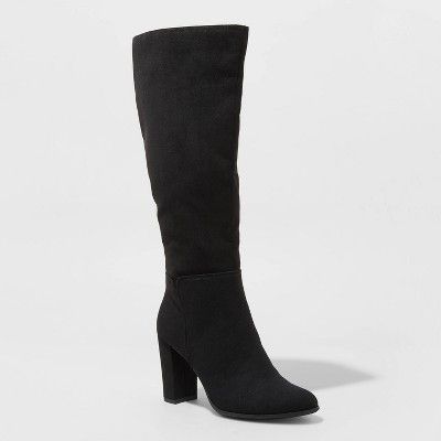 Women's Brandee Knee High Heeled Fashion Boots - A New Day™ | Target