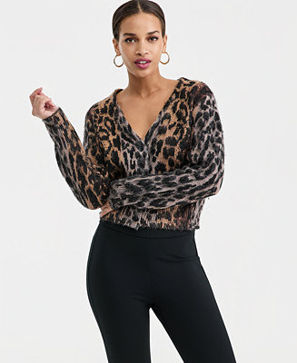 Bar III Women's Animal-Print Cardigan, Macy's Exclusive - Macy's | Macy's