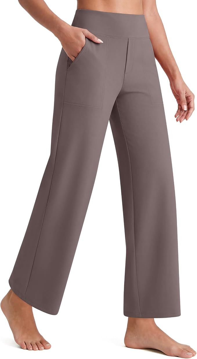 G4Free EverGoing Wide Leg Ankle Pants for Petite Women with Pockets Stretch | Moisture Wicking, 4... | Amazon (US)