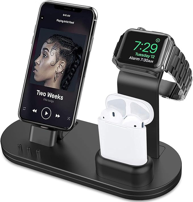 OLEBR 3 in 1 Charging Stand Compatible with iWatch Series 5/4/3/2/1, AirPods and iPhone Xs/X Max/... | Amazon (US)