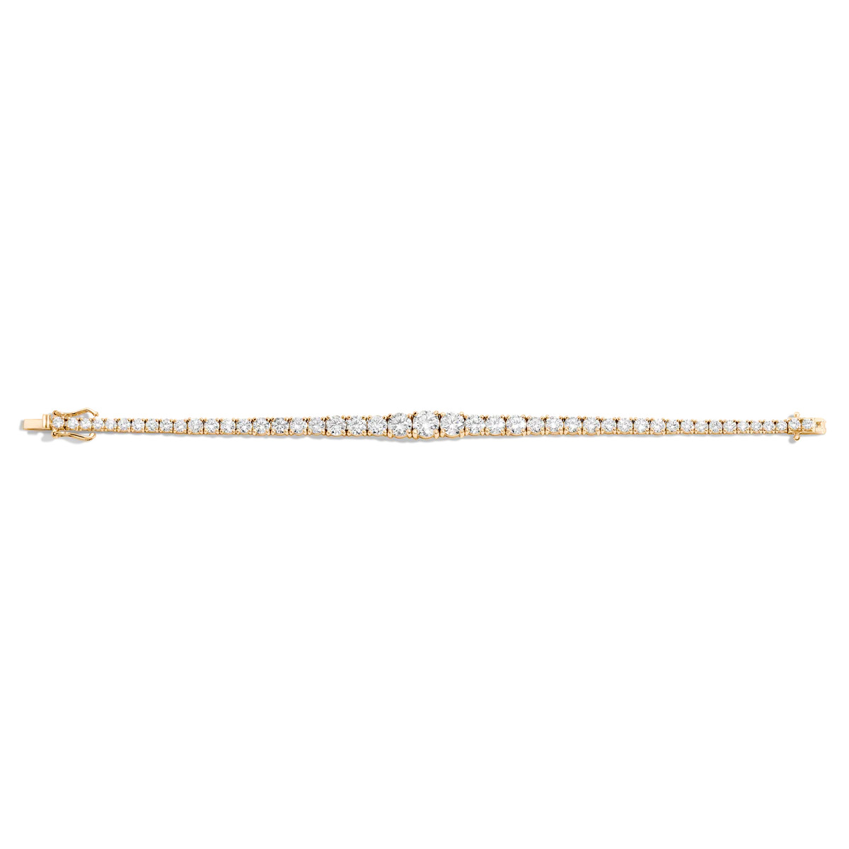 Lab Grown White Sapphire Graduated Modern Tennis Bracelet | AUrate New York